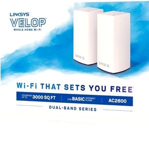 Linksys Velop WIFI Router/Extender (2-pack White)